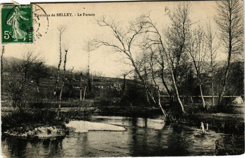 Carte postale ancienne Belley Environs Le Furans à Belley