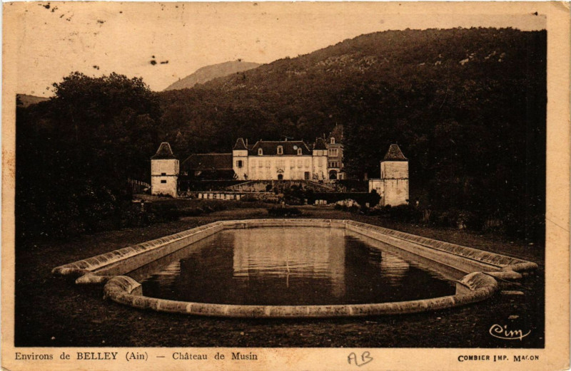 Carte postale ancienne Belley Environs Chateau de Musin à Belley
