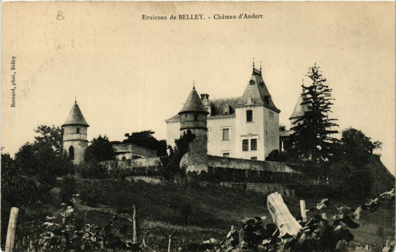 Carte postale ancienne Belley Environs Chateau d'Andert à Belley