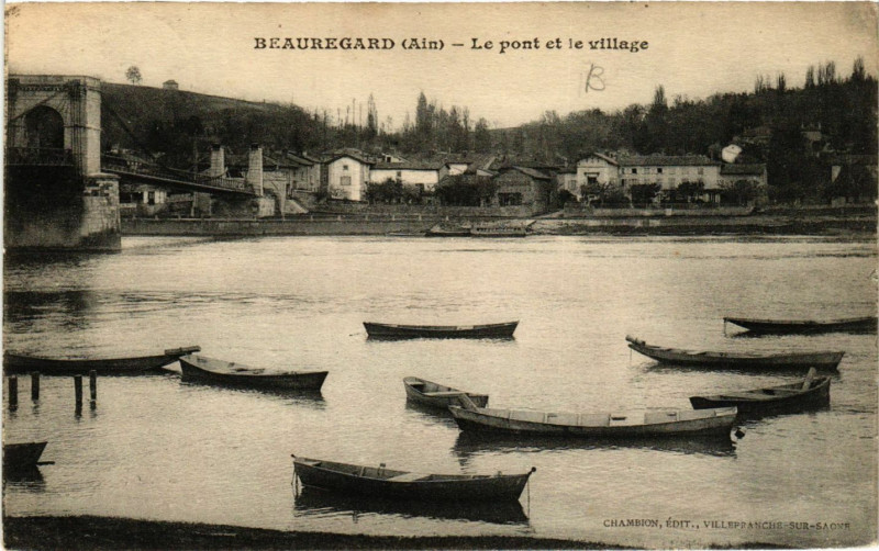 Carte postale ancienne Beauregard Le Pont et le Village à Beauregard