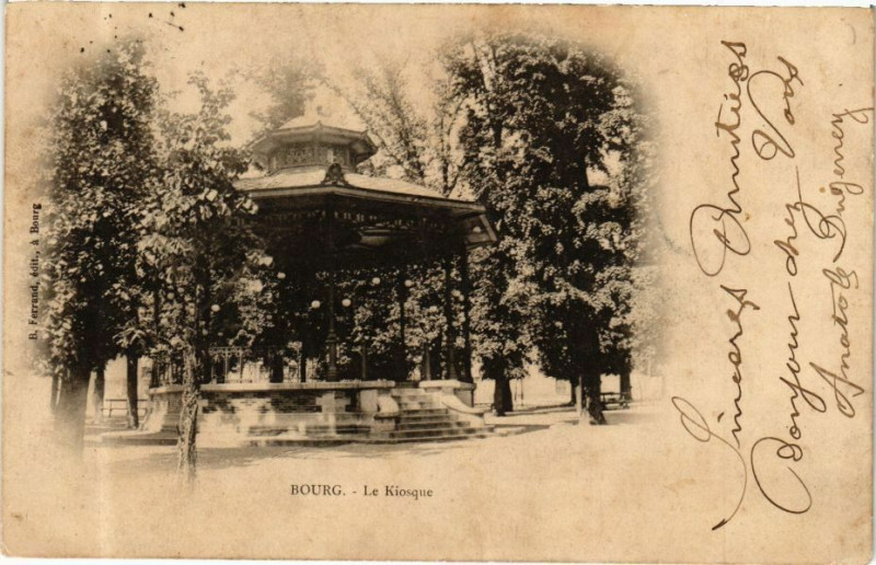 Carte postale ancienne Bourg La Kiosque