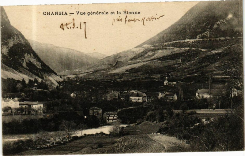 Carte postale ancienne Chansia Vue générale et la Bienne