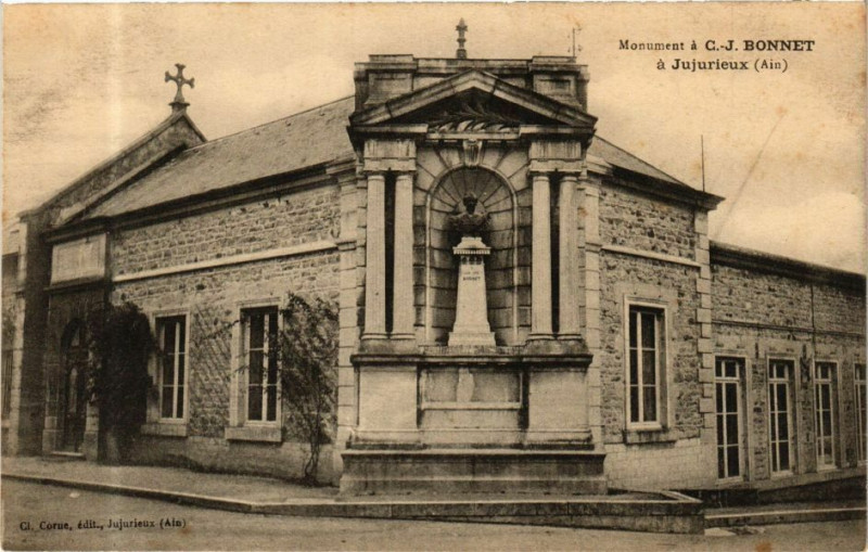 Carte postale ancienne Monument a C J. Bonnet a Jujurieux à Jujurieux