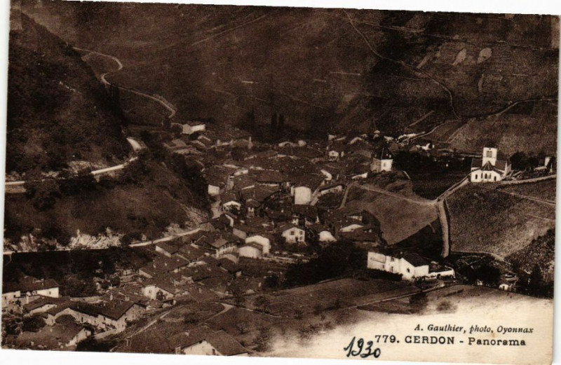 Carte postale ancienne Cerdon Panorama à Cerdon