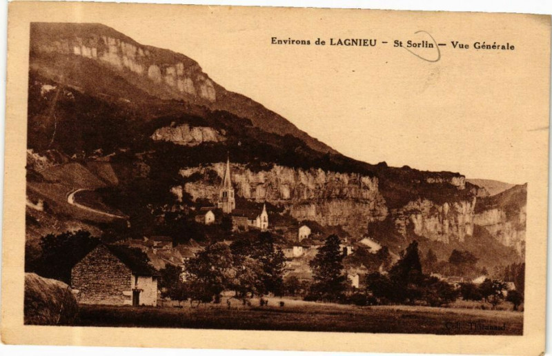 Carte postale ancienne Environs de LacnieuSaint-Sorlin Vue Générale