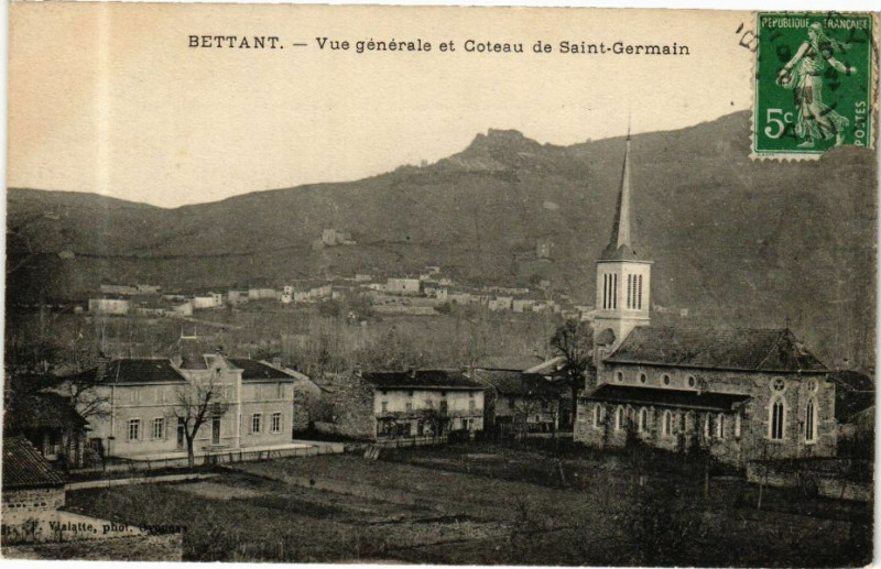 Carte postale ancienne Bettant Vue générale et Coteau de Saint-Germain à Bettant