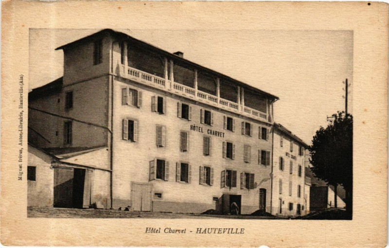 Carte postale ancienne Hotel Charvel Hauteville