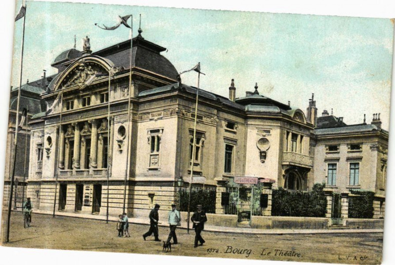 Carte postale ancienne Ed. Aqua 1372 Bourg Le Theatre