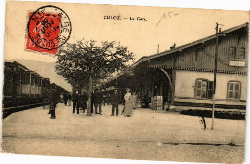 Carte postale ancienne Culoz La Gare à Culoz