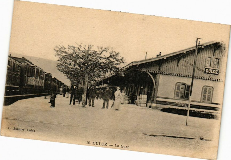 Carte postale ancienne Culoz La Gare à Culoz