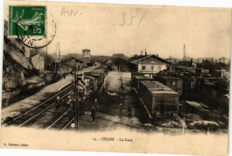 Carte postale ancienne Culoz La Gare à Culoz