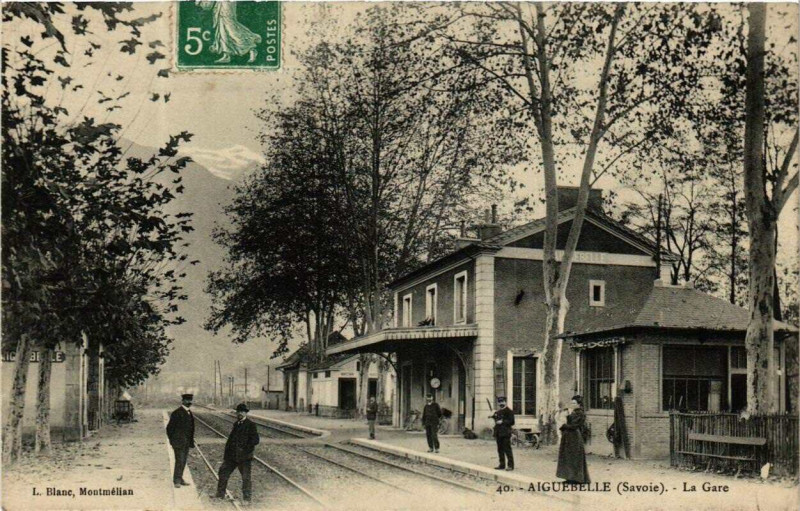 Carte postale ancienne Aiguebelette La Gare