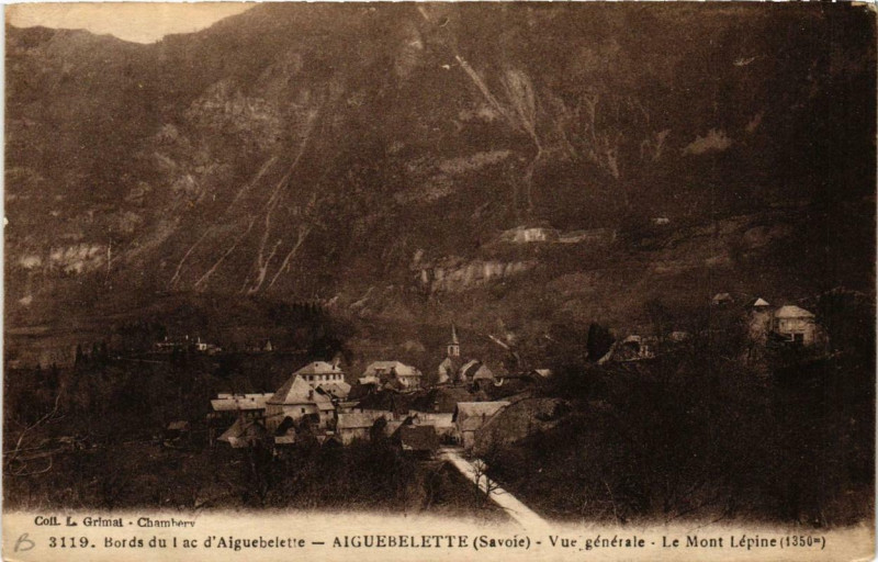 Carte postale ancienne Aiguebelette Bords du Lac d'Aiguebelette - Vue générale