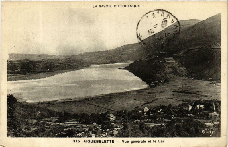 Carte postale ancienne Aiguebelette Vue générale et le Lac