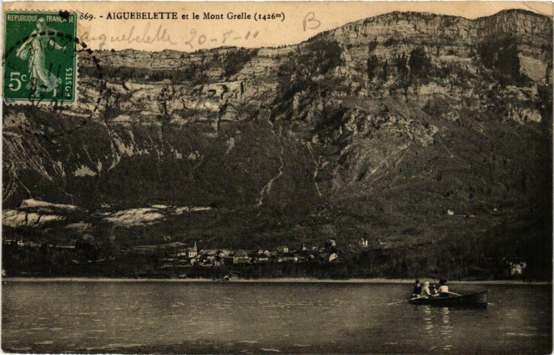 Carte postale ancienne Aiguebelette et le Mont Grelle