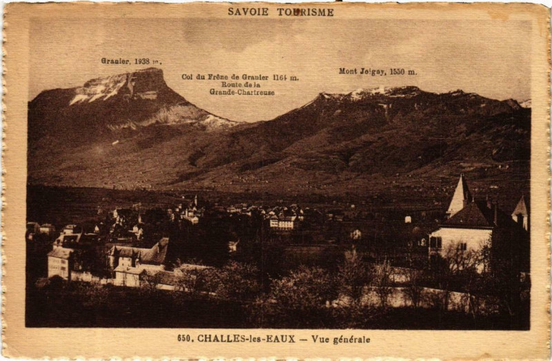 Carte postale ancienne Challes-les-Eaux Vue générale à Challes-les-Eaux