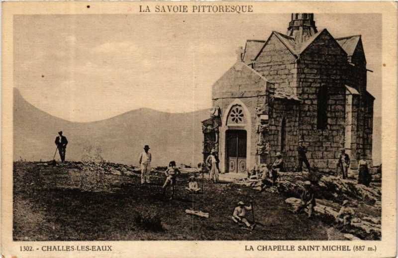 Carte postale ancienne Challes-les-Eaux La Chapelle Saint-Michel à Challes-les-Eaux