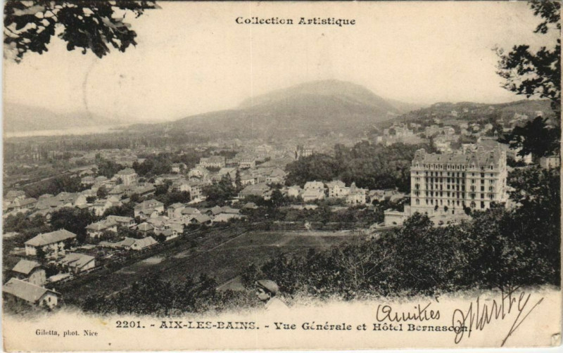 Carte postale ancienne Aix-les-Bains Vue Generale à Aix-les-Bains