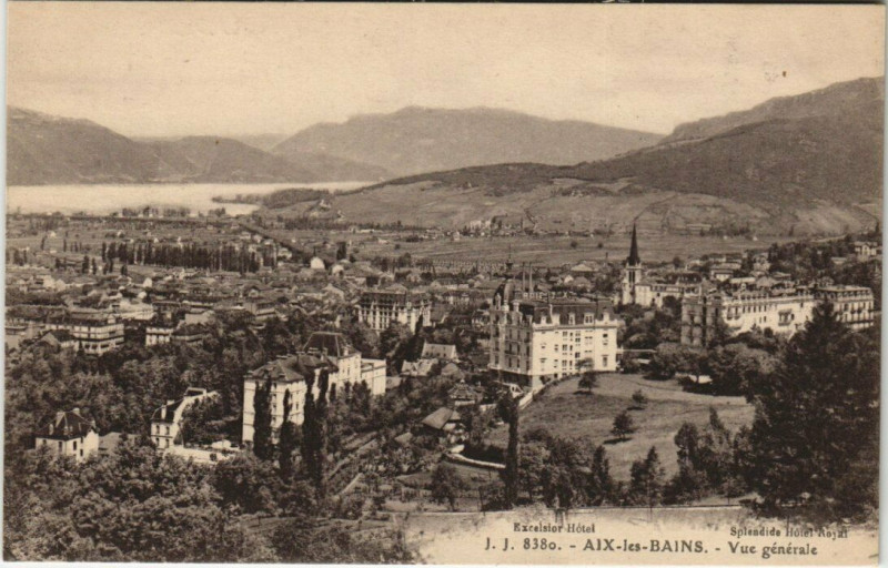 Carte postale ancienne J. J. 8380 Aix-les-Bains - Vue générale à Aix-les-Bains