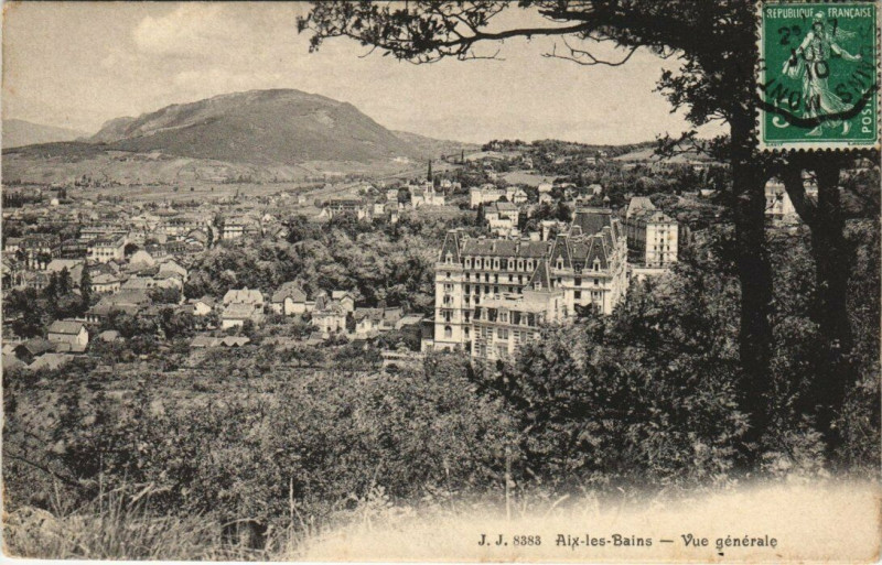 Carte postale ancienne J. J. 8383 Aix-les-Bains - Vue générale à Aix-les-Bains