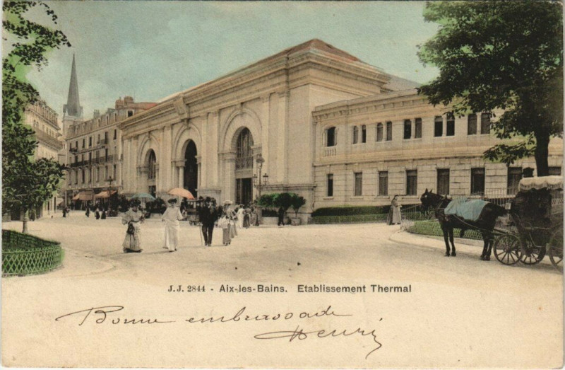 Carte postale ancienne J. J. 2844 Aix-les-Bains - Etabl. Thermal à Aix-les-Bains