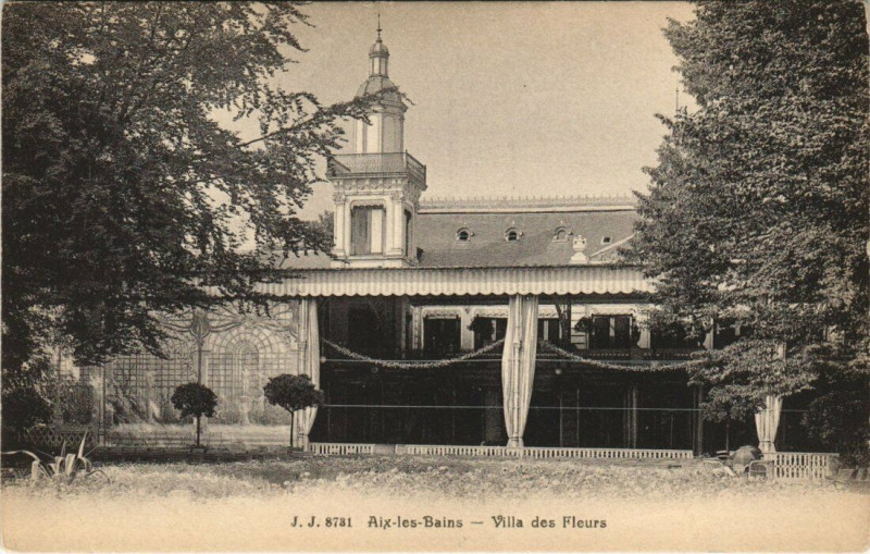 Carte postale ancienne J. J. 8731 Aix-les-Bains - Villa des Fleurs à Aix-les-Bains
