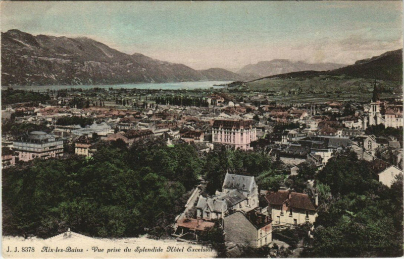 Carte postale ancienne J. J. 8382 Aix-les-Bains - Vue générale à Aix-les-Bains