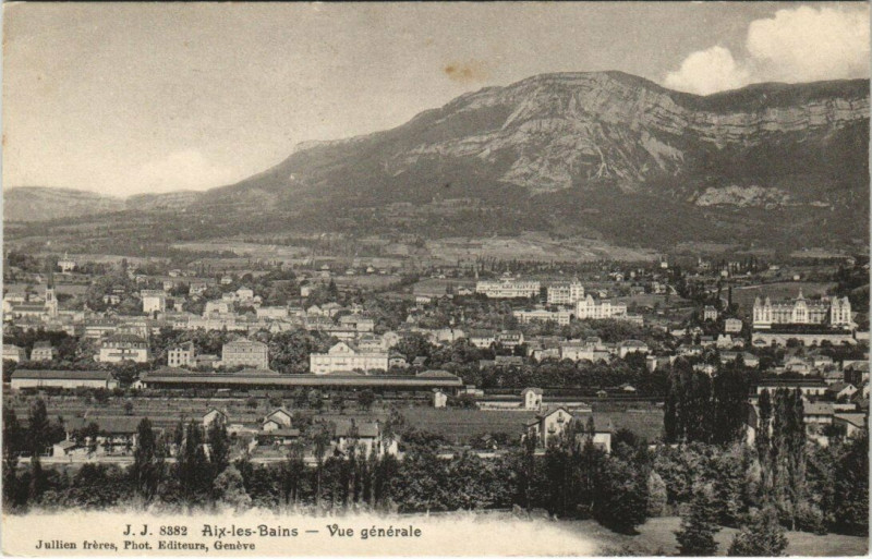 Carte postale ancienne J. J. 8382 Aix-les-Bains - Vue générale à Aix-les-Bains