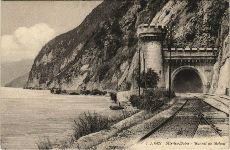 Carte postale ancienne Tunnel de Brison à Brison-Saint-Innocent