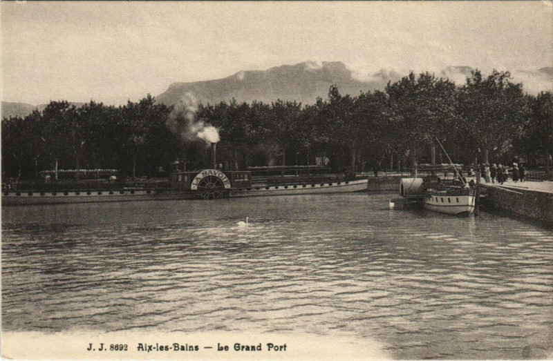 Carte postale ancienne J. J. 8692 Aix-les-Bains - Le Grand Port à Aix-les-Bains