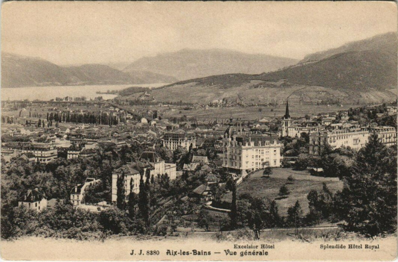 Carte postale ancienne J. J. 8380 Aix-les-Bains - Vue générale à Aix-les-Bains