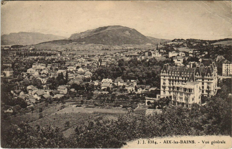 Carte postale ancienne J. J. 8384 Aix-les-Bains - Vue générale à Aix-les-Bains
