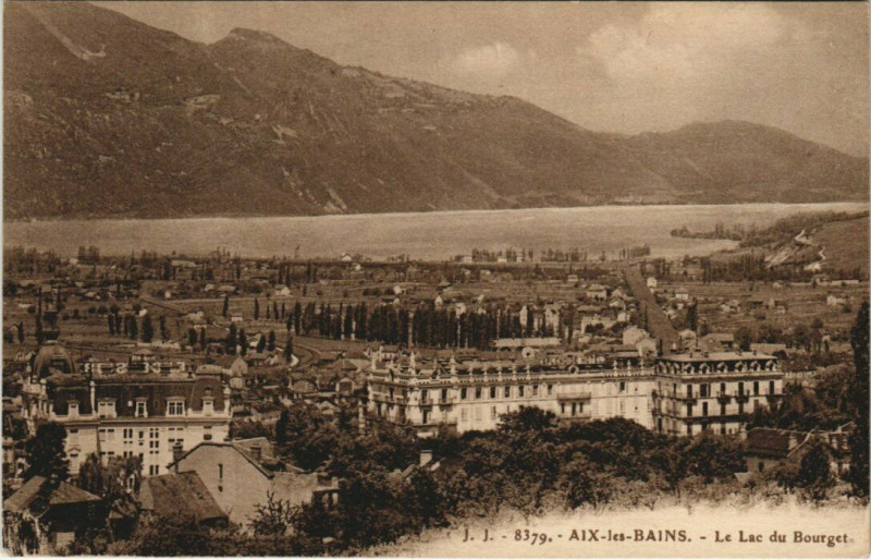 Carte postale ancienne J. J. 8379 Aix-les-Bains - Le Lac du Bourget à Aix-les-Bains