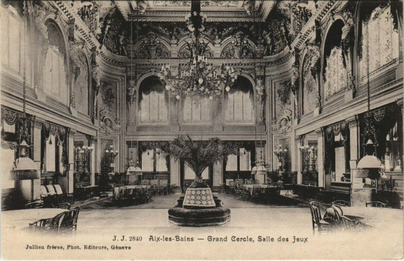 Carte postale ancienne J. J. 2840 Aix-les-Bains - Grand Cercle Salle des Jeux à Aix-les-Bains