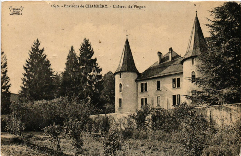 Carte postale ancienne Env. de Chambery - Chateau de Pingon à Chambéry