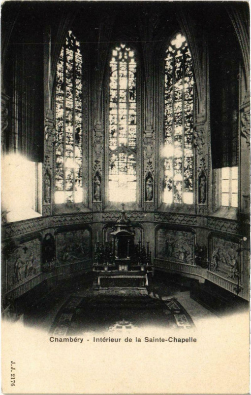 Carte postale ancienne Chambery - Interieur de la Ste-Chapelle à Chambéry