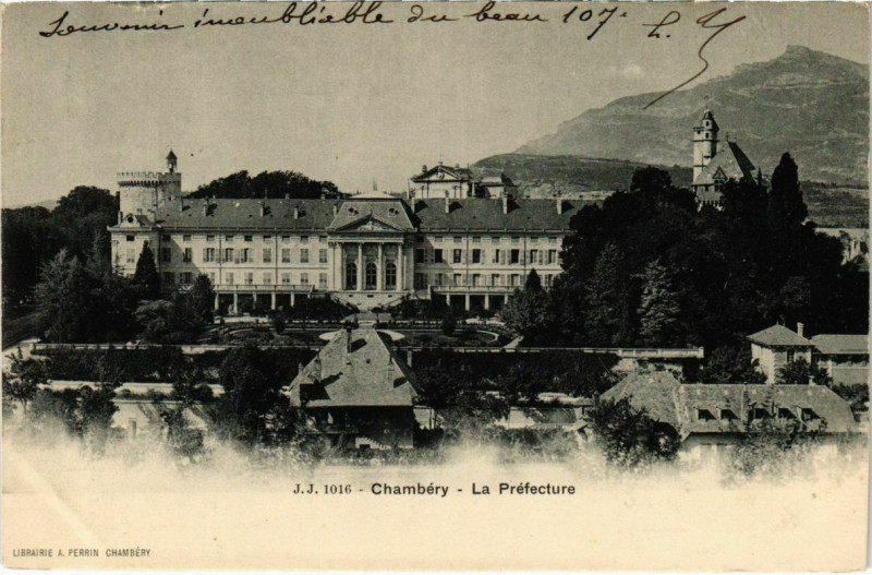Carte postale ancienne Chambery - La Prefecture à Chambéry