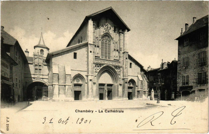 Carte postale ancienne Chambery - La Cathedrale à Chambéry