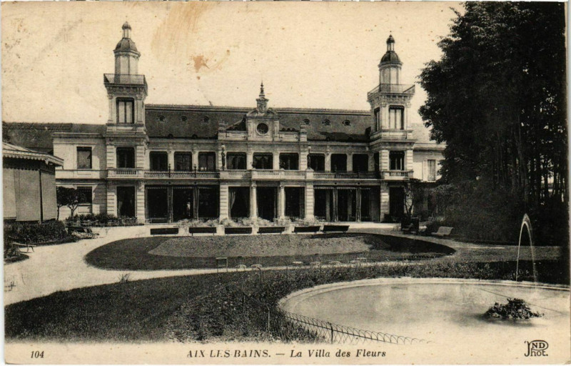 Carte postale ancienne Aix-les-Bains La Villa des Fleurs à Aix-les-Bains