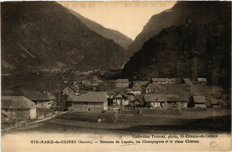 Carte postale ancienne Sainte-Marie-de-Cuines - Hameau de Lapau - les CHAMPAGNEs à Sainte-Marie-de-Cuines