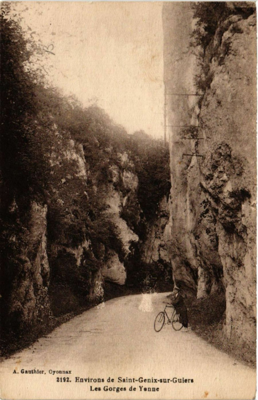 Carte postale ancienne St-Genix-sur-Guiers - Env. - Les Gorges de Yenne à Yenne