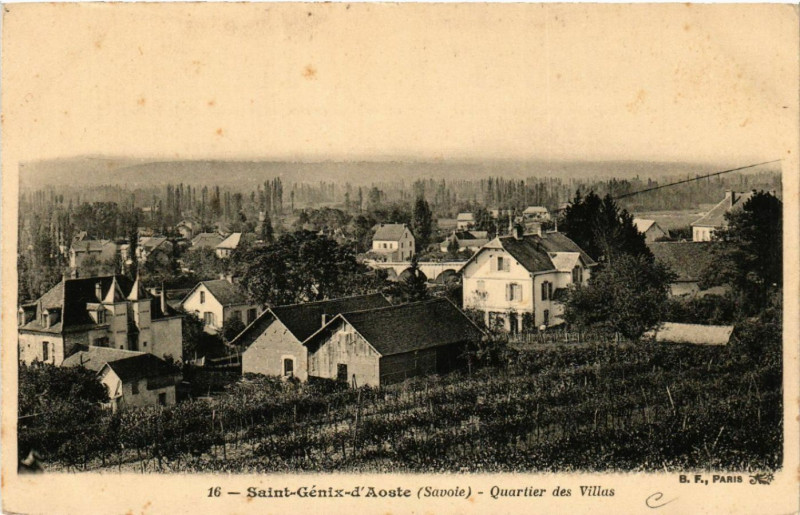 Carte postale ancienne Saint-Genix-d'Aoste - Quartier des Villas