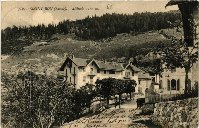 Carte postale ancienne Saint-Bon - Scene