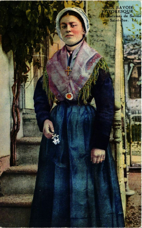 Carte postale ancienne Saint-Bon - Costumes de Savoie