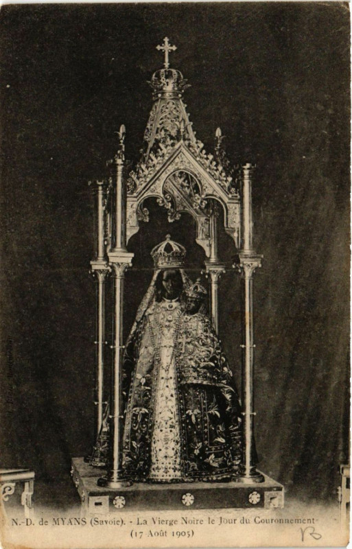 Carte postale ancienne Myans - N.-D. de Myans - La Vierge Noire à Myans