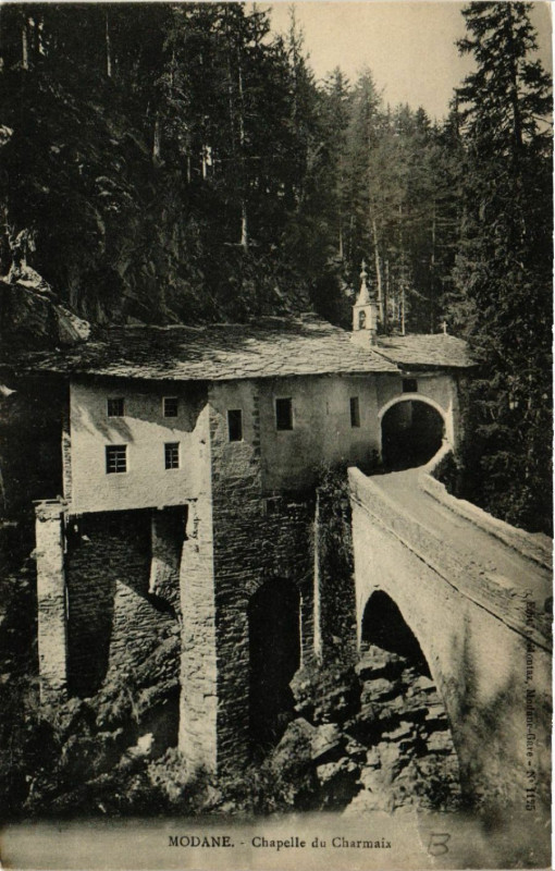 Carte postale ancienne Modane - Chapelle du Charmaix à Modane