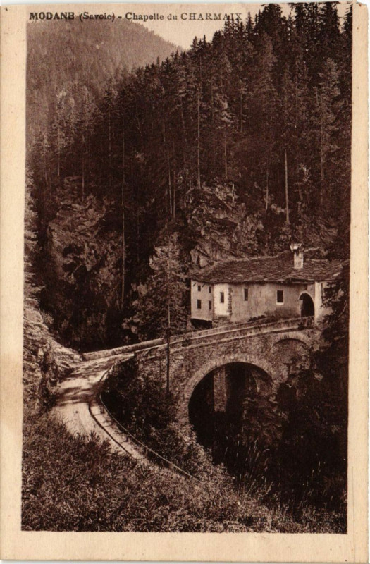 Carte postale ancienne Modane - Chapelle du Charmaix à Modane