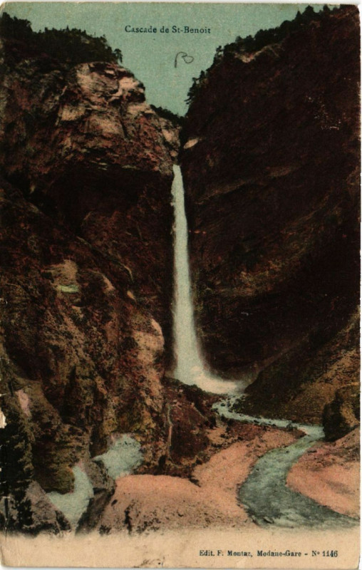 Carte postale ancienne Cascade de Saint-Benoit