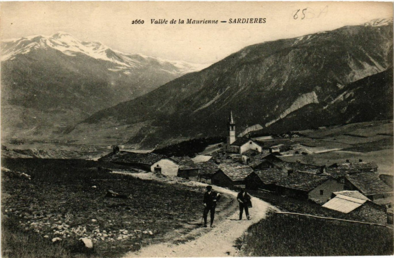 Carte postale ancienne Vallée de la Maurinne - Sardieres