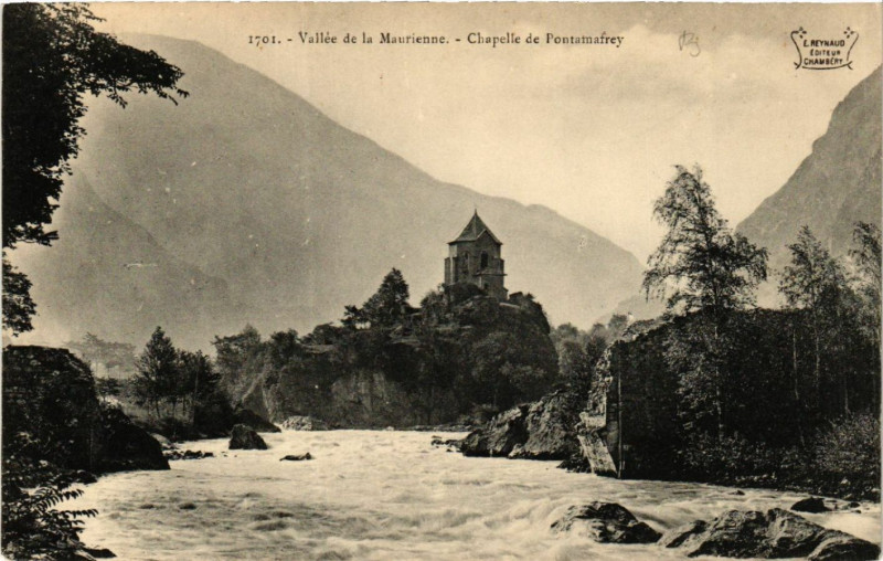 Carte postale ancienne Vallée de la Maurienne - Chapelle de Pontamafrey